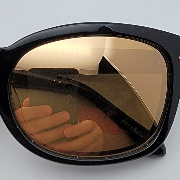 Linda Farrow LFL/275/3 Gloss Black Gold Sunglasses main image 10